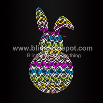 Bunny Rhinestone Iron On Heat Transfers